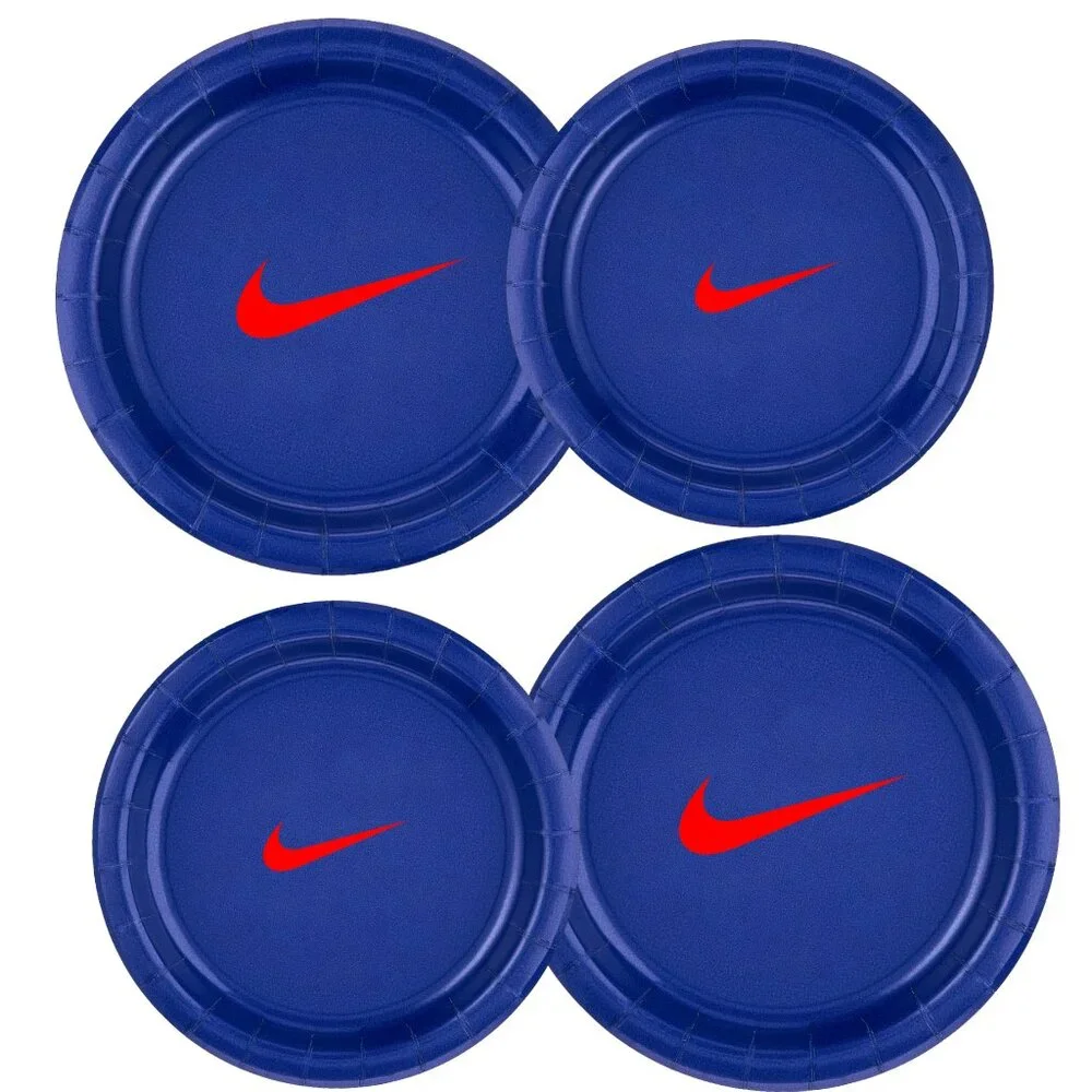 Custom Retro Basketball Party Tableware Set | Blue with Red Design | 60 PCS
